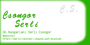 csongor serli business card